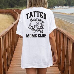 Tatted Moms Club Short Sleeve Tee - White